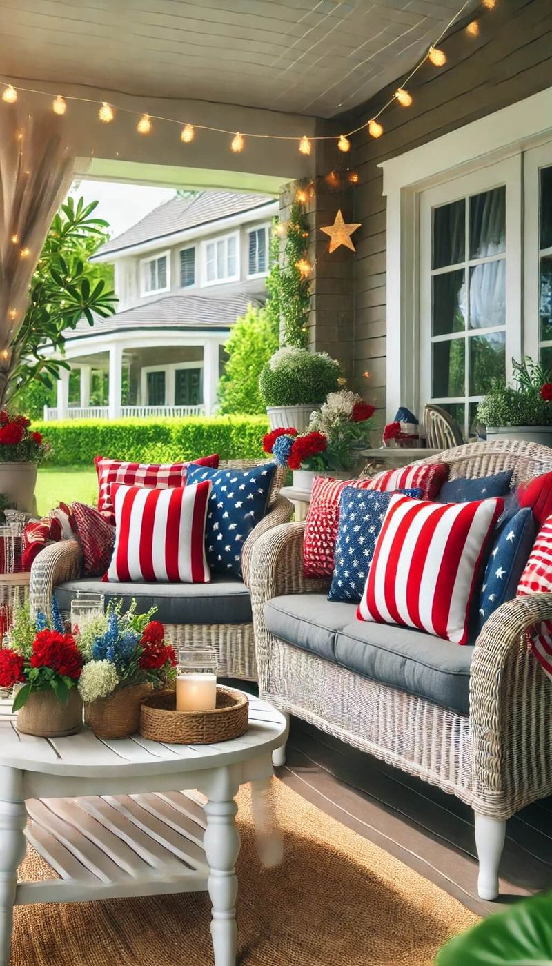 4th of july porch decor 1