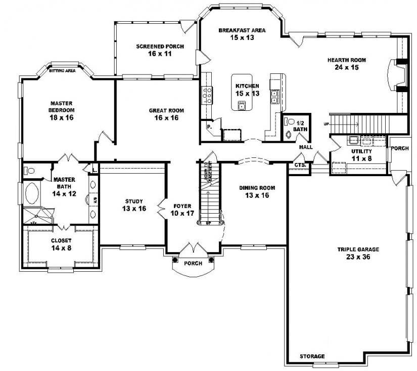 5 bed 3 bath floor plans 3