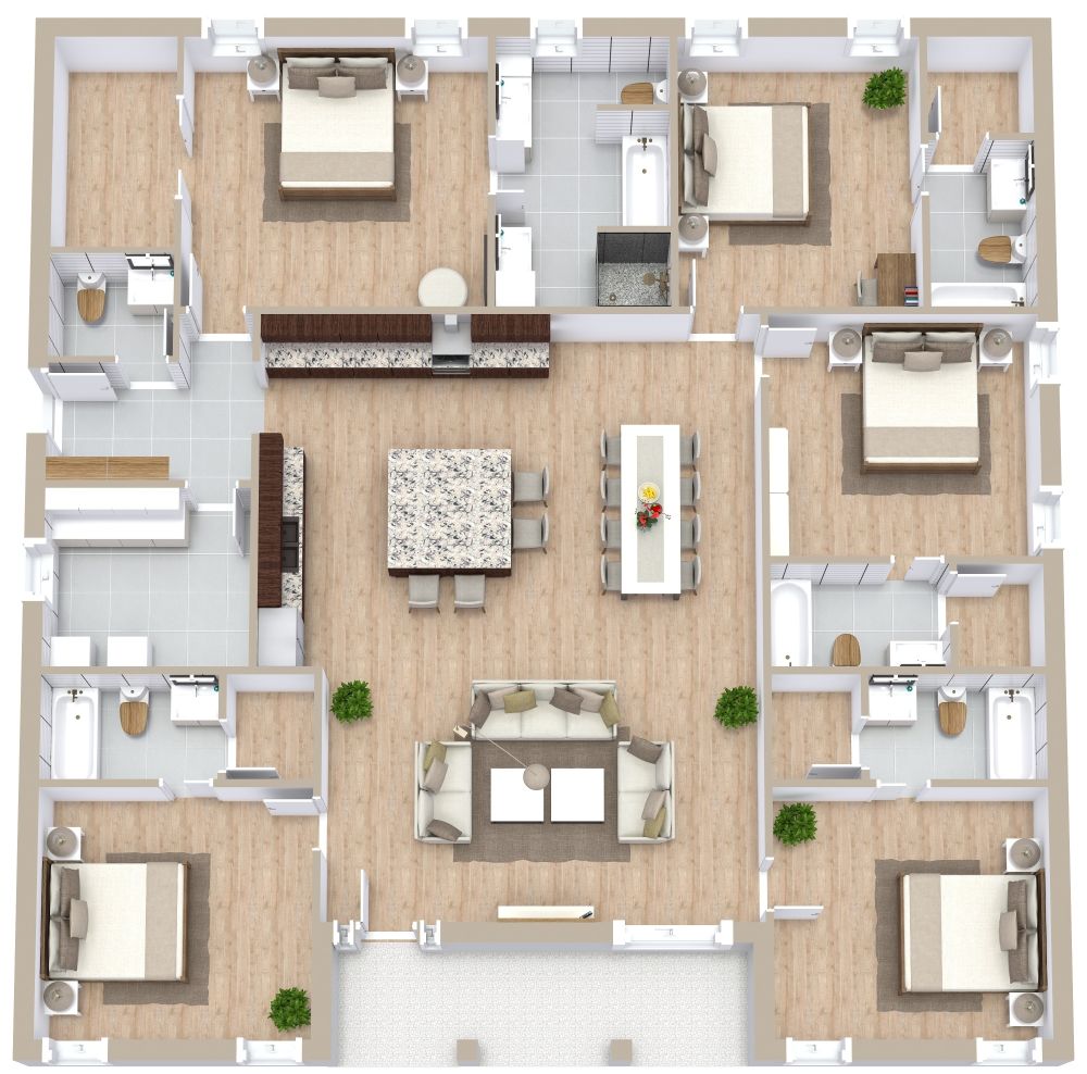 5 bed 3 bath floor plans 1