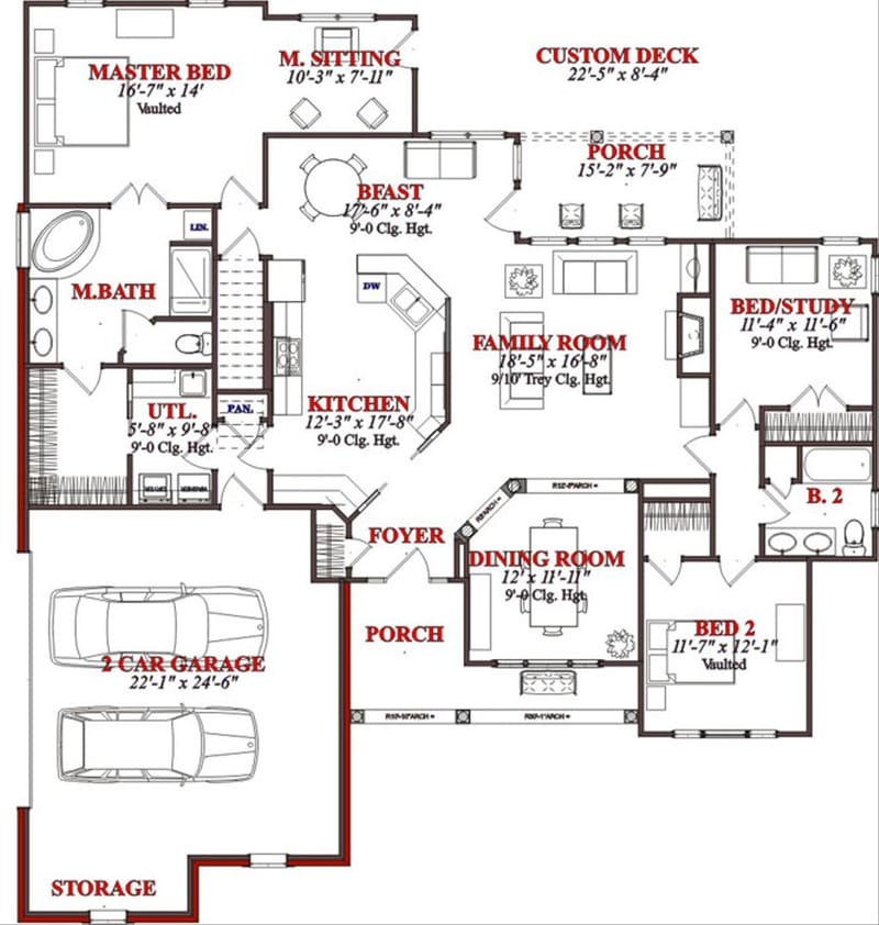 5 bed 3 bath house plans 2