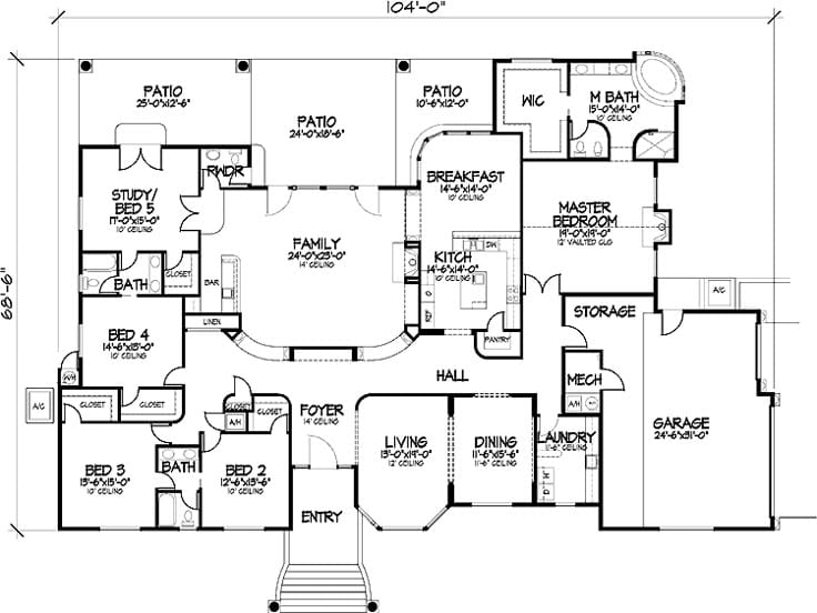 5 bedroom 3 bath floor plans 5