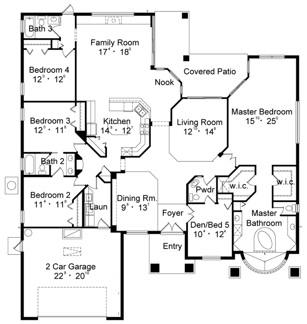 5 bedroom 3 bathroom house plans 2