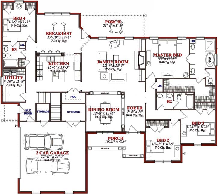5 bedroom 3 bathroom house plans 3