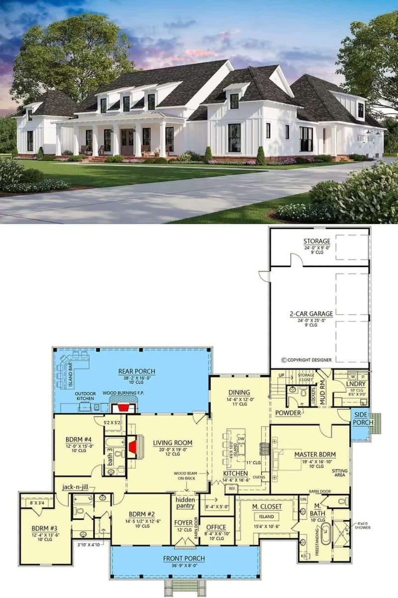 5 bedroom farmhouse house plans 2