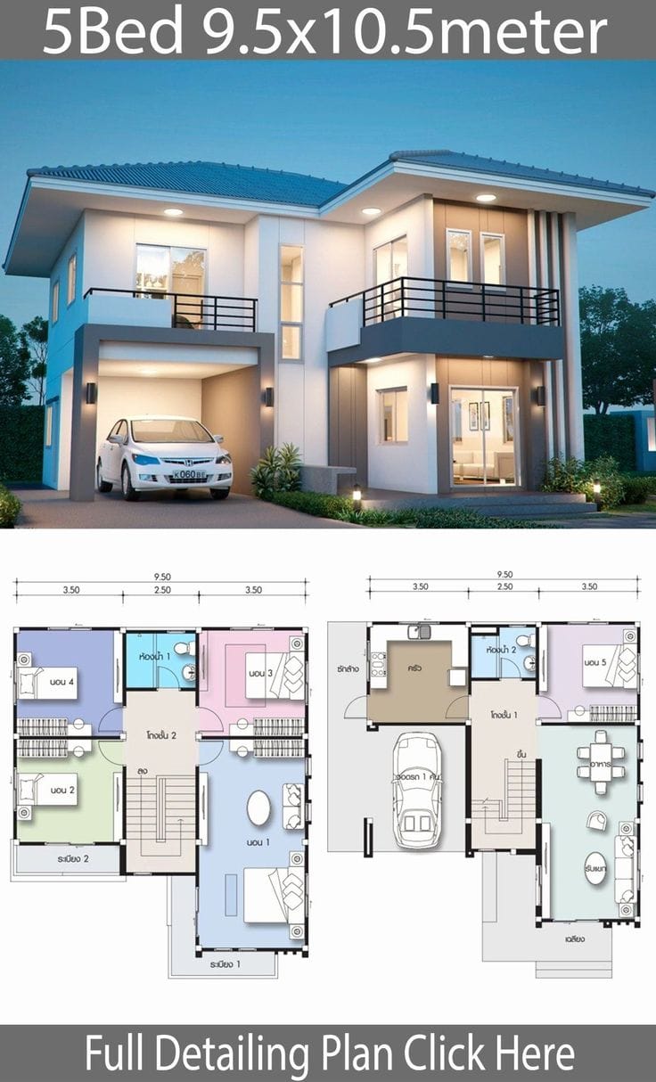 5 bedroom house plan design 4