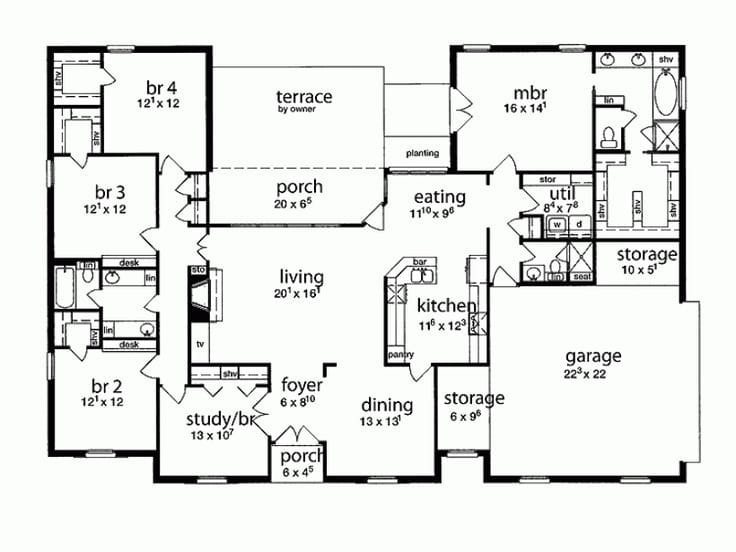 5 bedroom ranch house plans 5