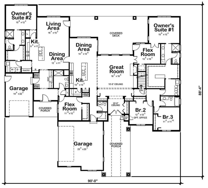 5 bedroom ranch style house plans 2