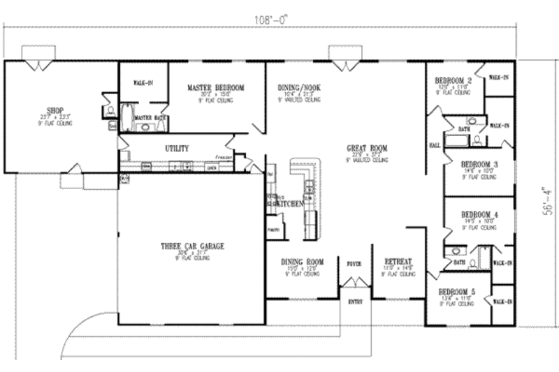 5 bedroom ranch style house plans 4