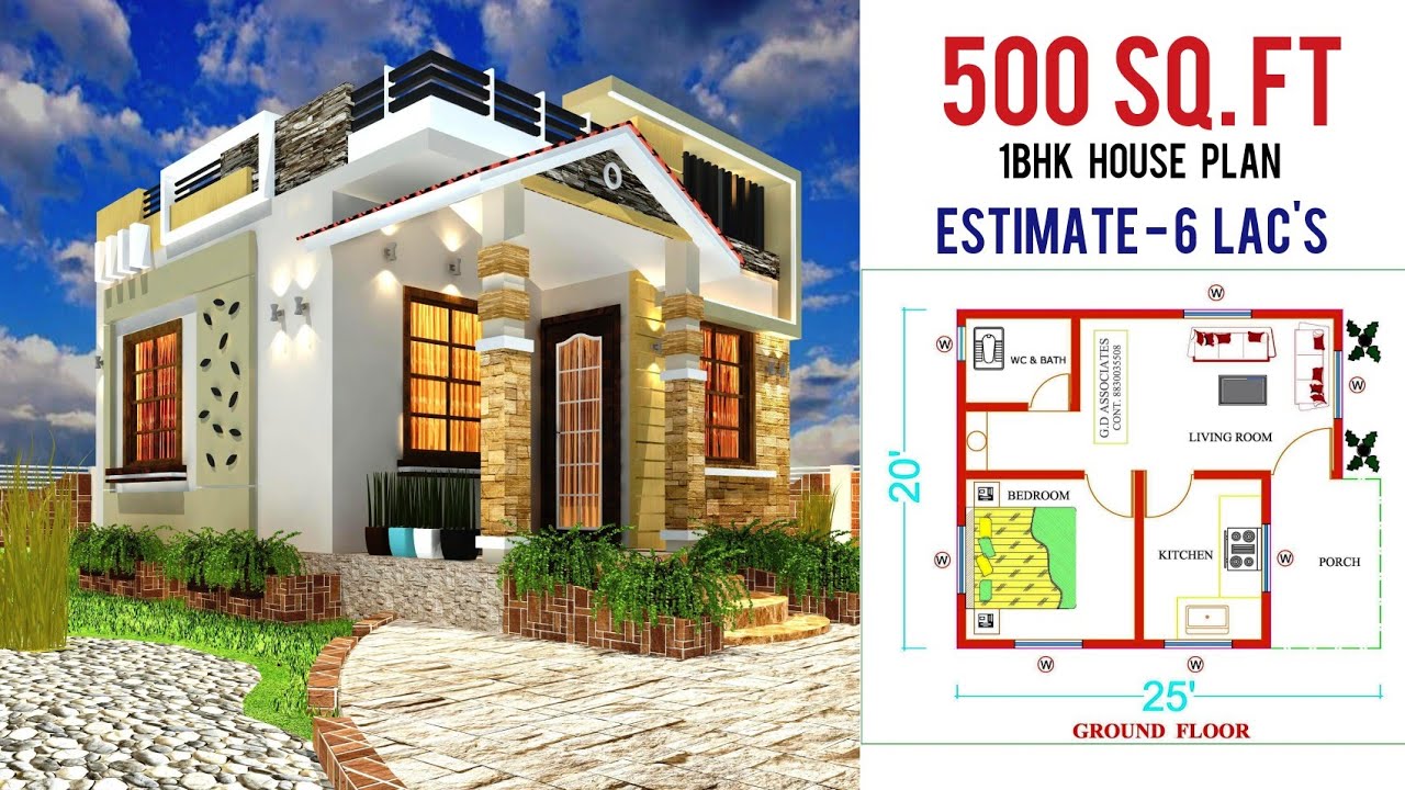 500 sq ft house design 2