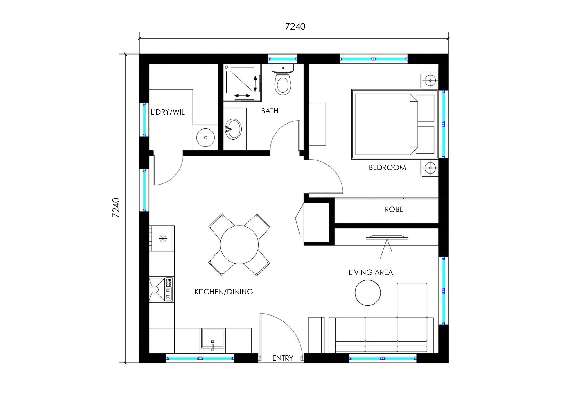 500 sq ft house design 3