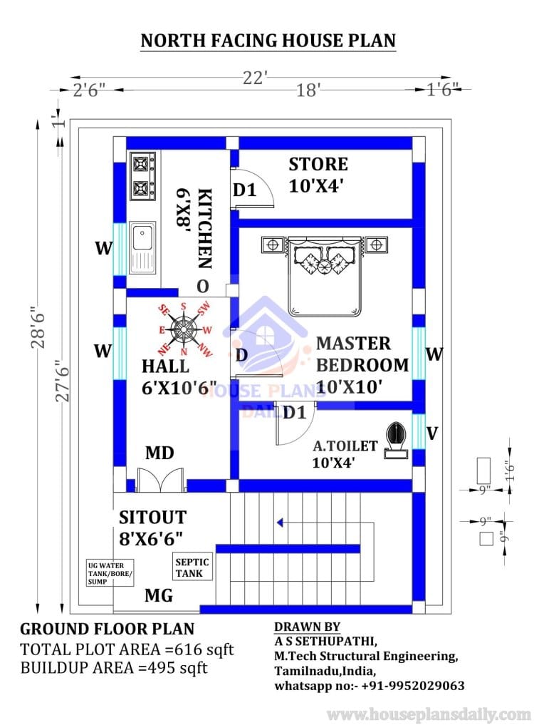 500 sq ft house design 4
