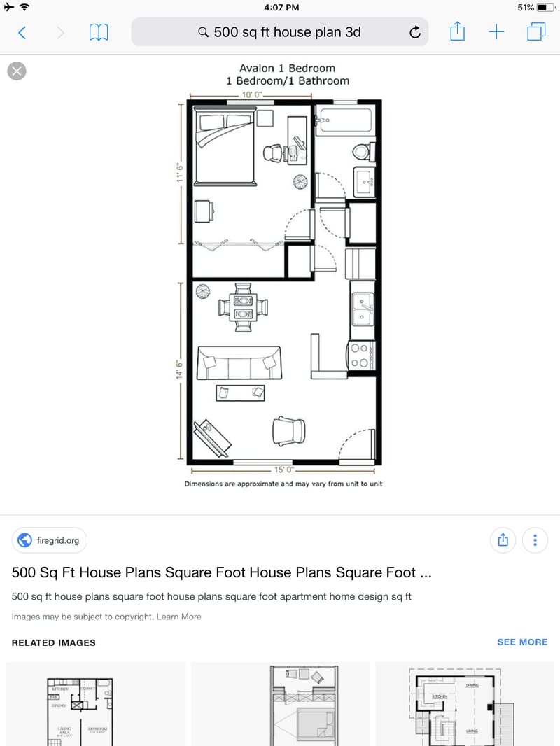 500 square foot floor plans 4