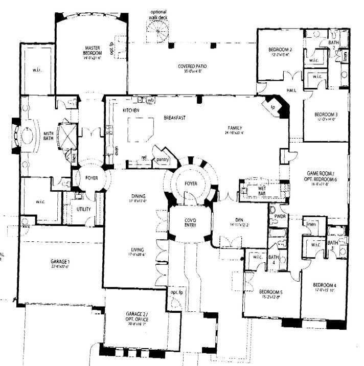 6 bedroom 1 story house plans 5