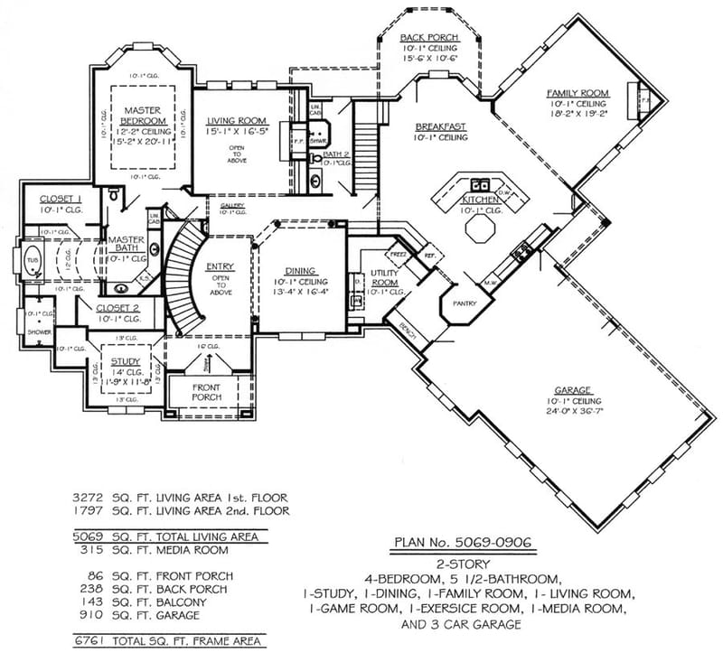 6 bedroom 1 story house plans 5