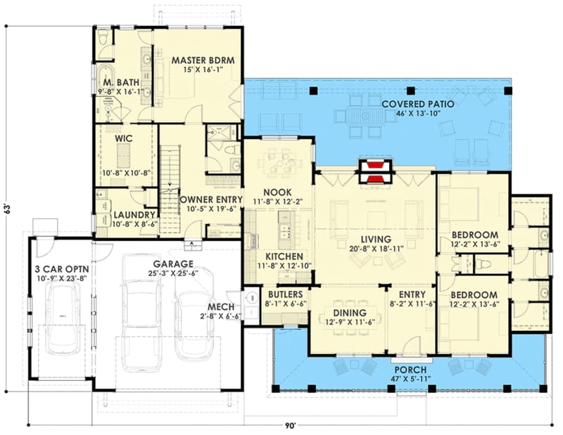 6 bedroom 1 story house plans 3