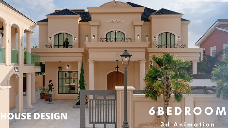 6 bedroom house plans 3d 2