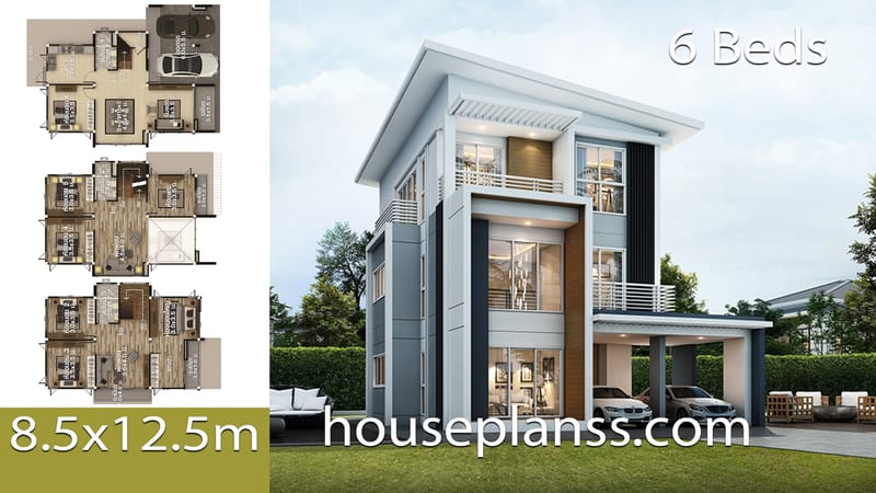 6 bedroom house plans 3d 3
