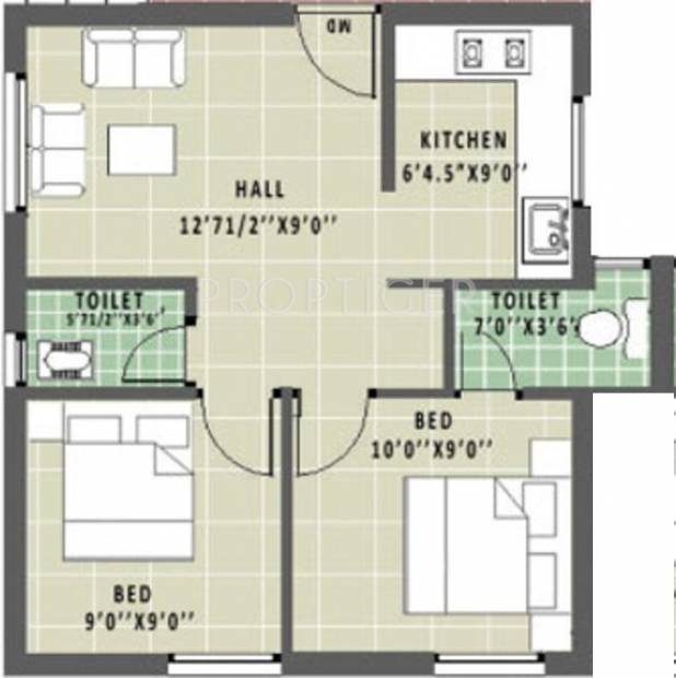 600 sq ft floor plan 2