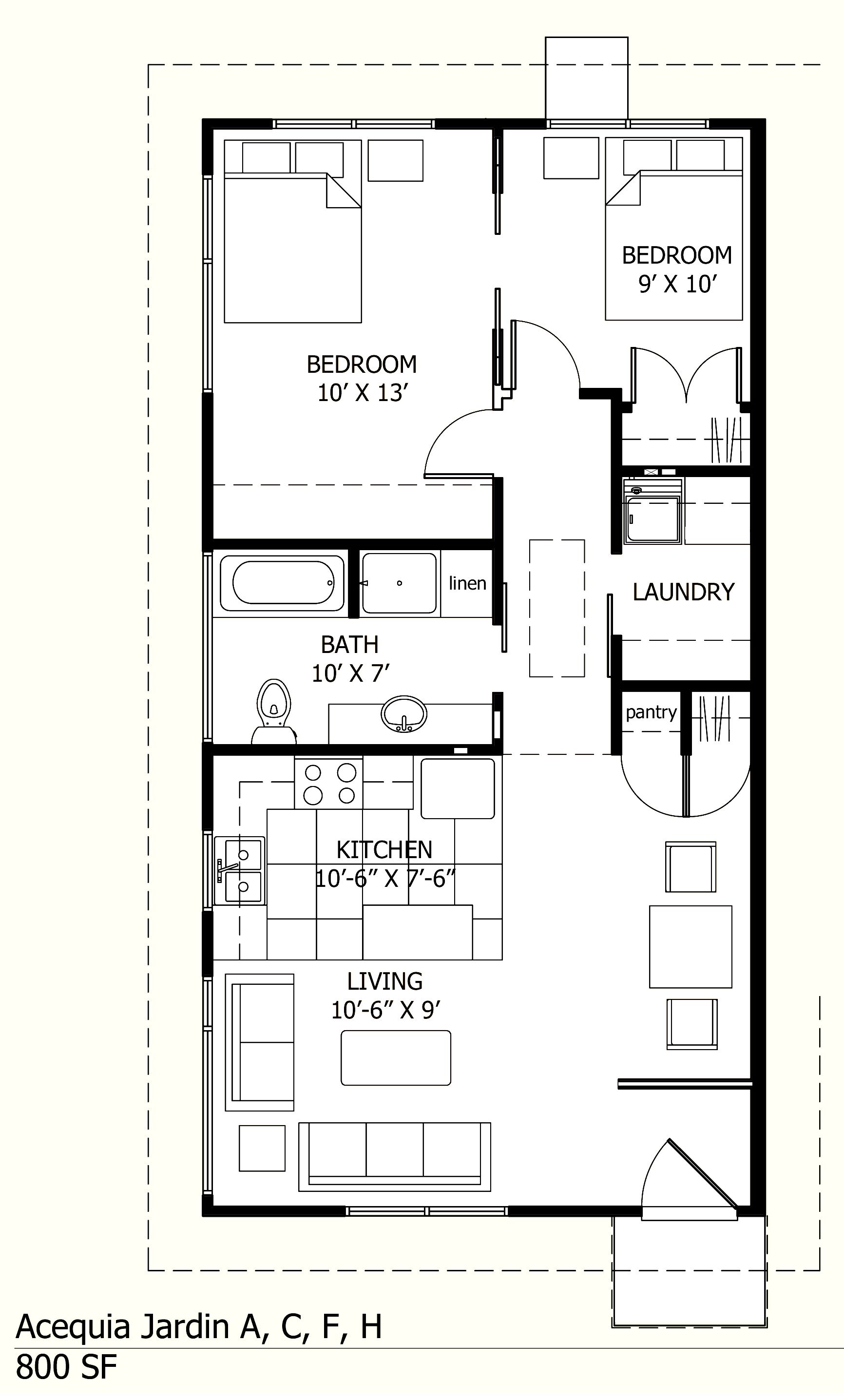 800 sq feet floor plan 5