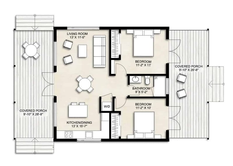 800 sq ft cottage plans 3