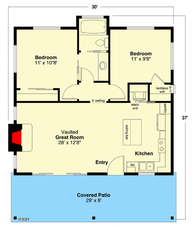 800 sq ft cottage plans 1