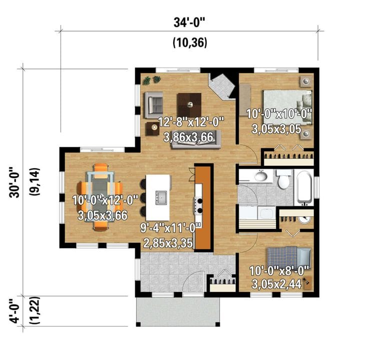 850 sq ft floor plan 4