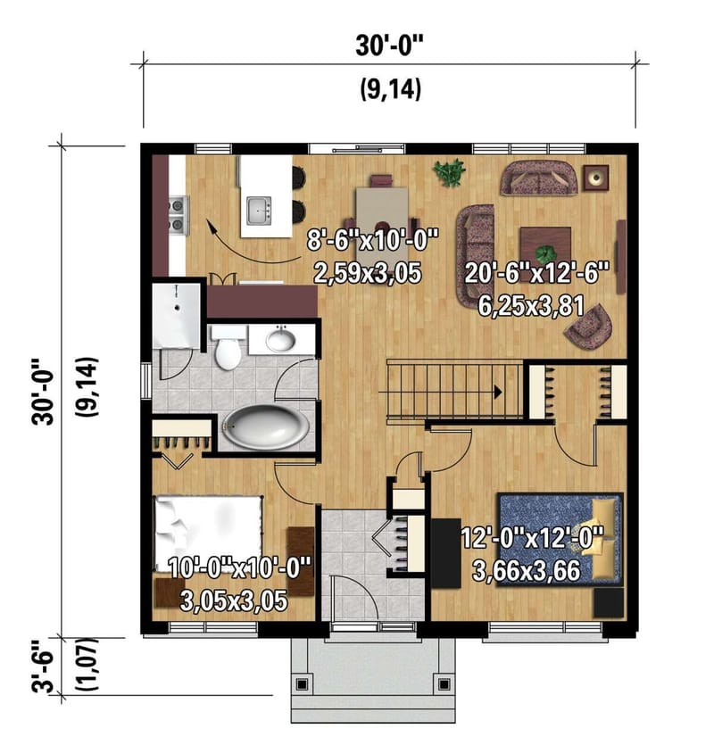 900 sq foot home plans 4