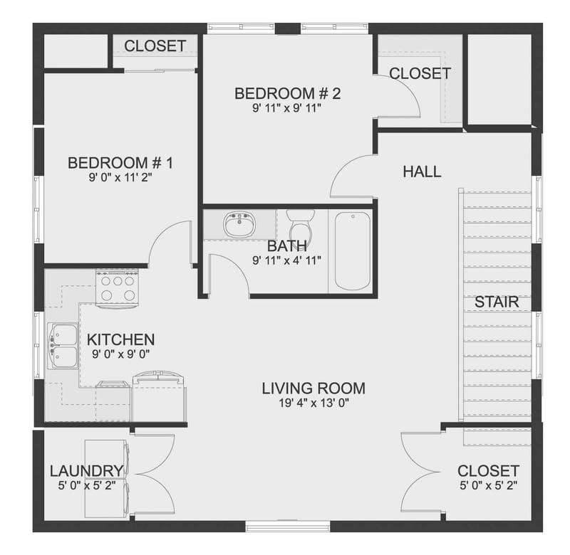 900 square foot floor plans 5