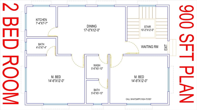 900 square foot floor plans 1