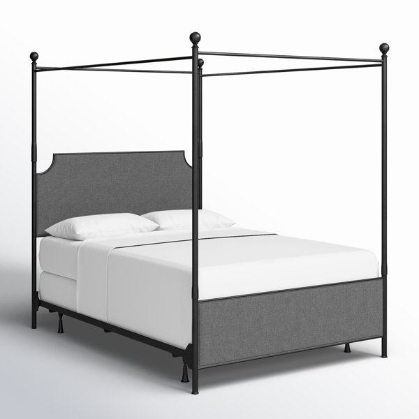aasif upholstered metal canopy bed 2