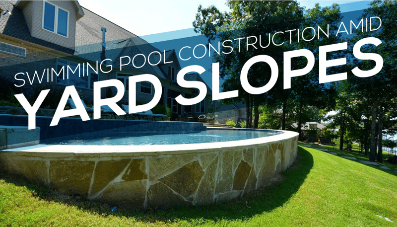 above ground pool in sloped yard 1