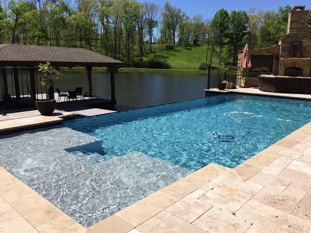 above ground pool with tanning ledge 4