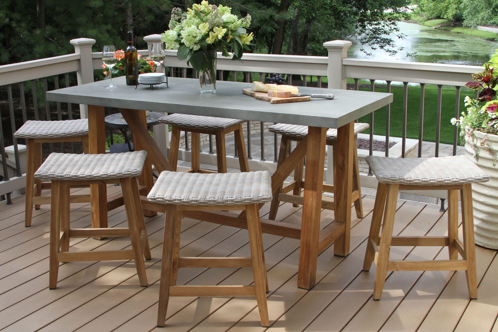 bar height outdoor table for 6 5