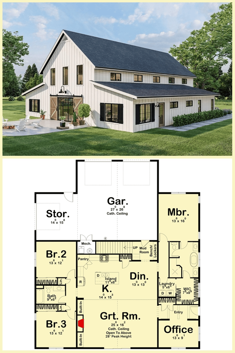 barndominium floor plans 3 bedroom 1