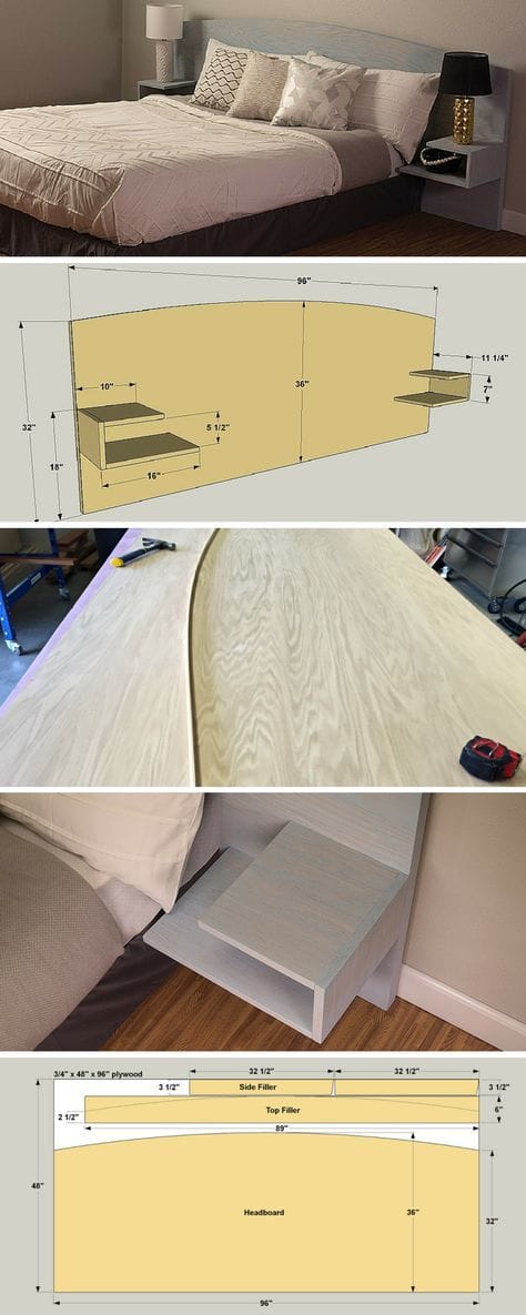 Beyond the Bedside Table Discovering the Elegance of Floating Headboard Designs 5