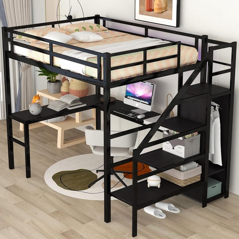 Beyond the Bunk Bed Exploring the Versatility of High Loft Beds with Stairs 5