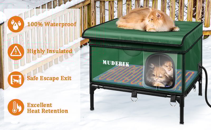 Beyond the Sunbeam How Heated Cat Beds Enhance Outdoor Cat Comfort 3