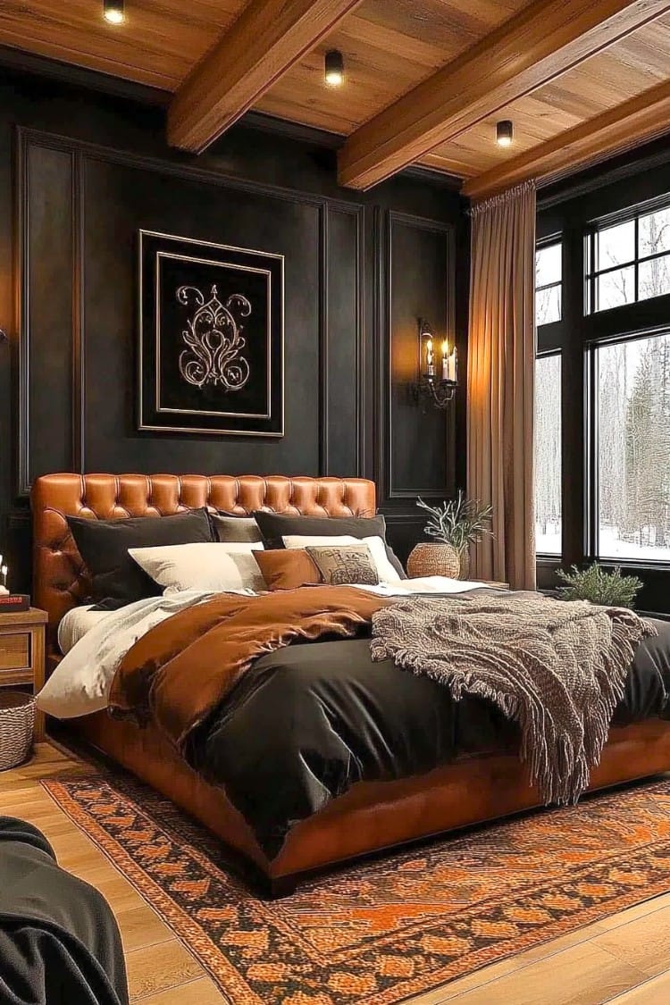 black and brown bed set 2