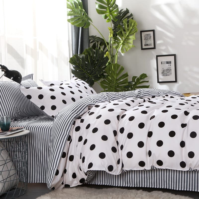 black white polka dot bedding 5