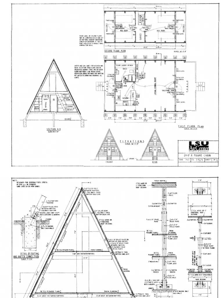 blueprint a frame house plans free pdf 2