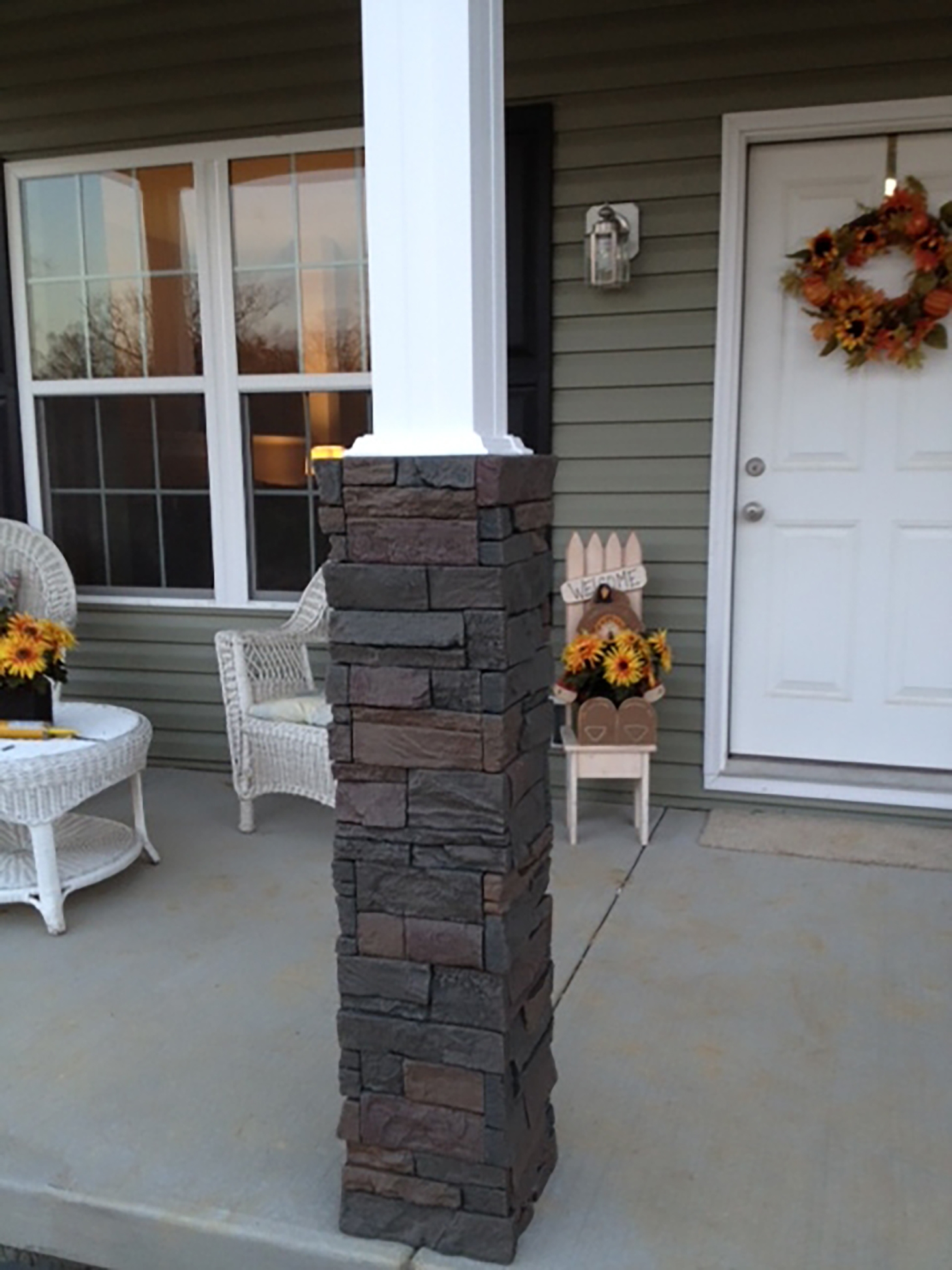 brick facade for porch column 4