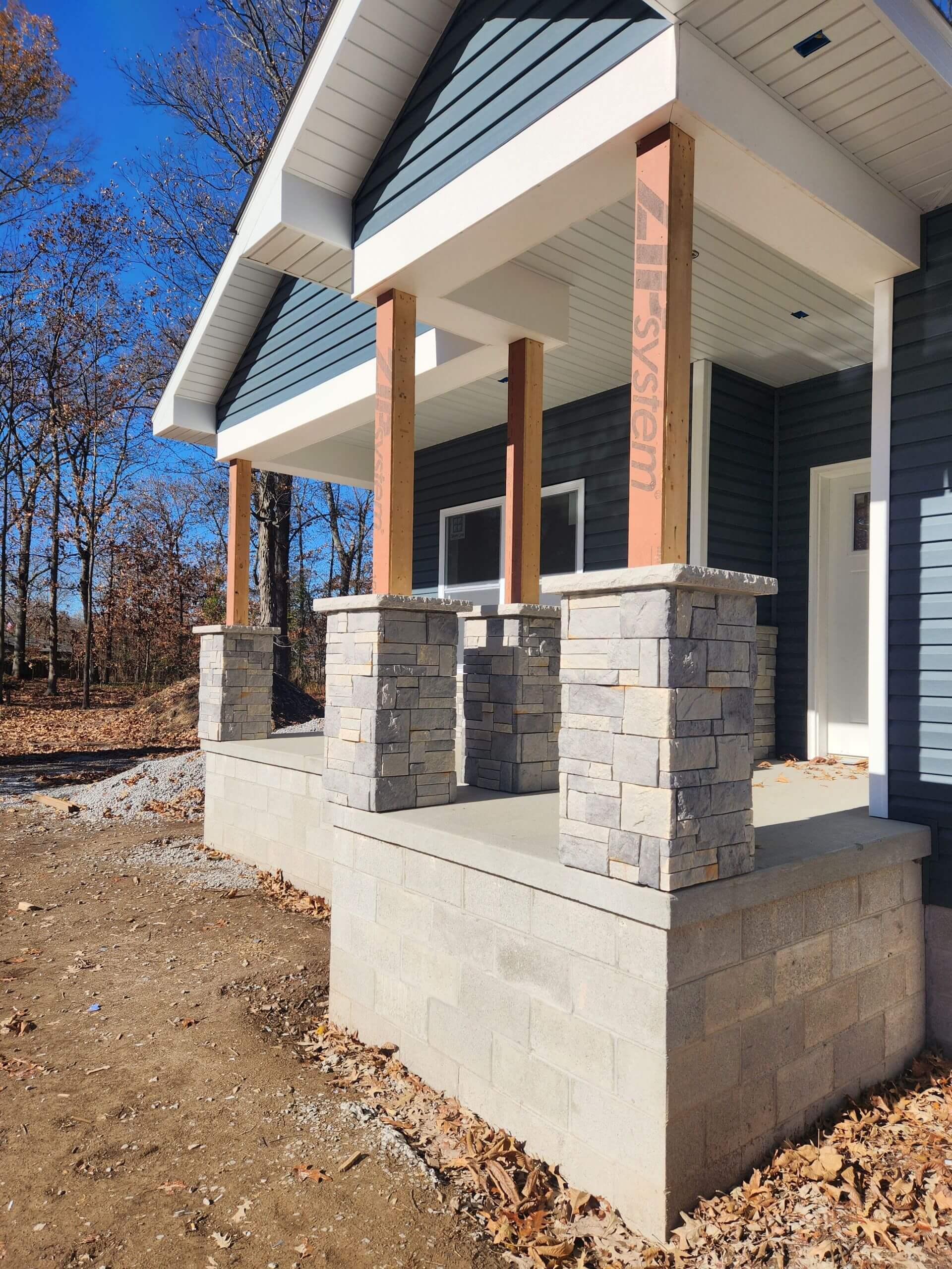 brick facade for porch column 5