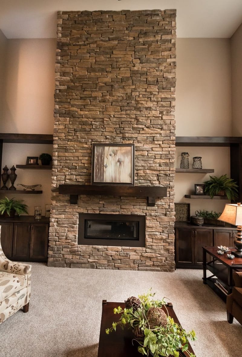 Bringing the Outside In with a Floor to Ceiling Stone Fireplace 5