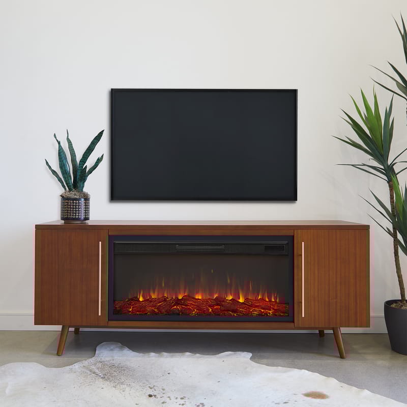 Bringing Warmth and Style Home The Mid Century Fireplace TV Stand Story 2