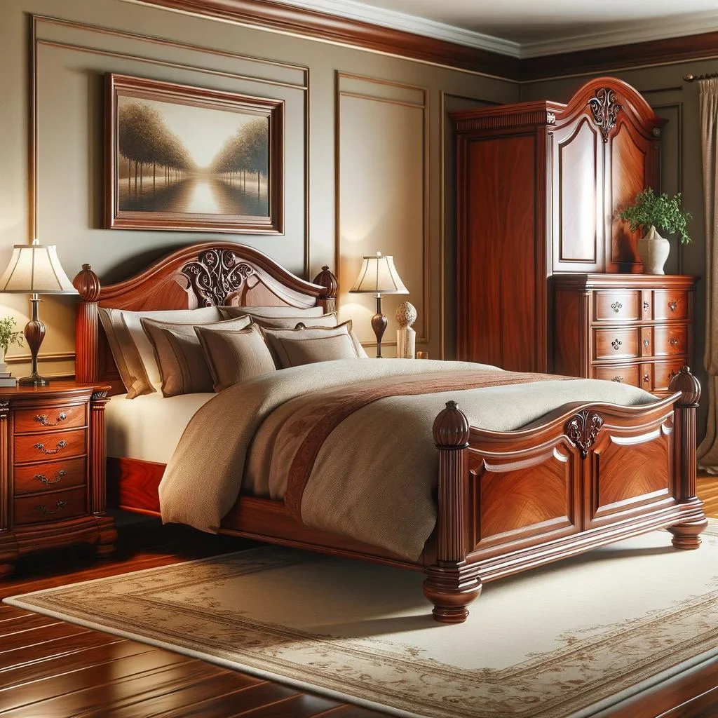 Bringing Warmth Home Modern Cherry Wood Bedroom Sets Unveiled 1