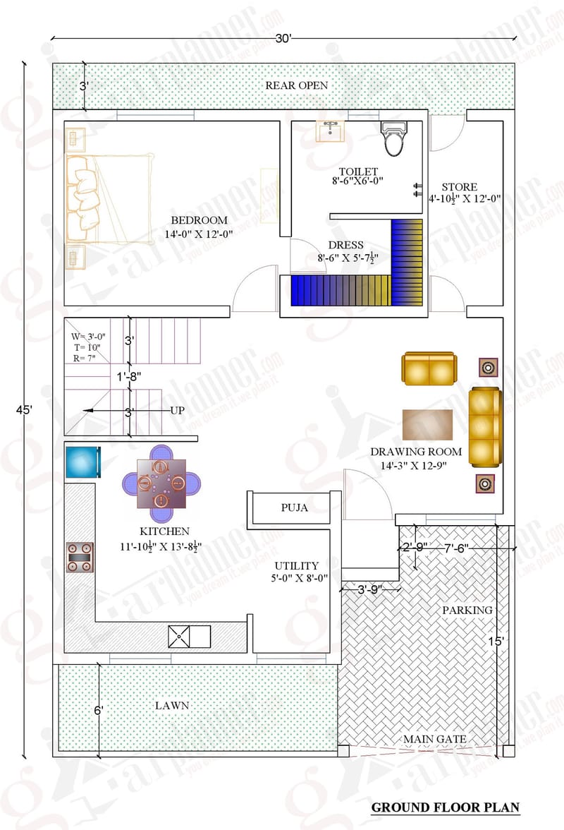 building plan 1000 square feet 1