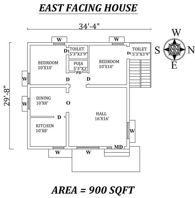 building plan for 900 square feet 5