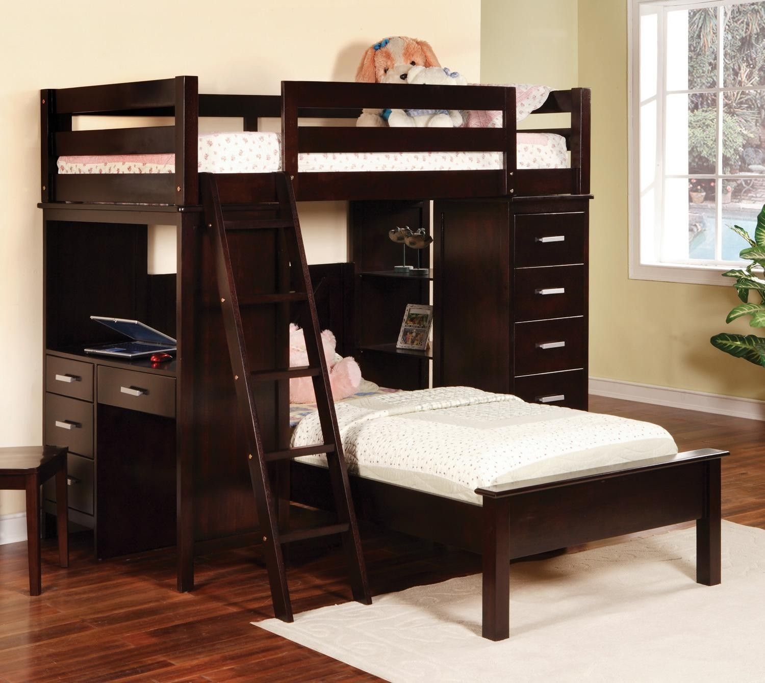 bunk bed with desk and drawers 4