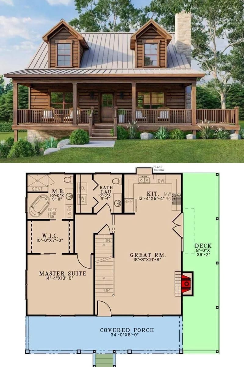 cabin floor plans 3 bedroom 1