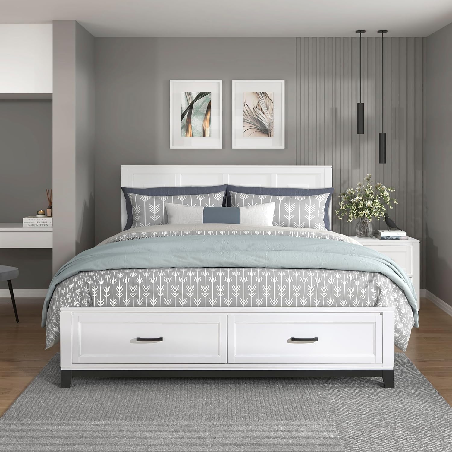 cal king wood bed frame 5